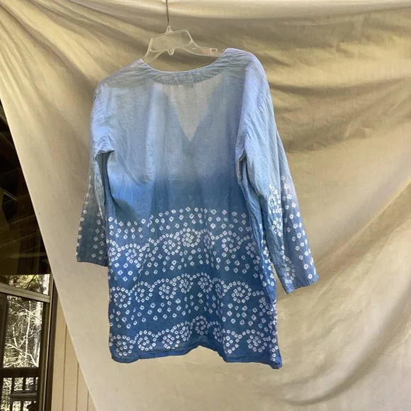Unbranded Blue and White casual bohemian made in India Women's Top, size XL - Picture 7 of 9